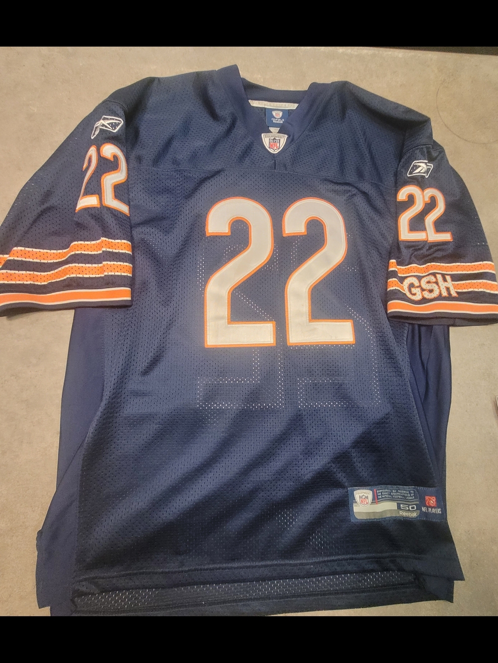 Reebok Navy Football Jersey with Orange Accents Matt Forte Chicago BEARS No. 22